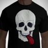 Skull LED T-Shirt design with light up panel turned off