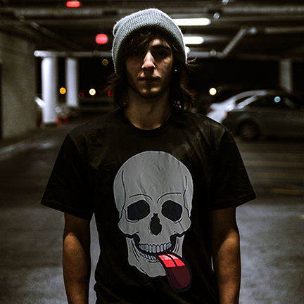 Skull Tongue LED T-Shirt