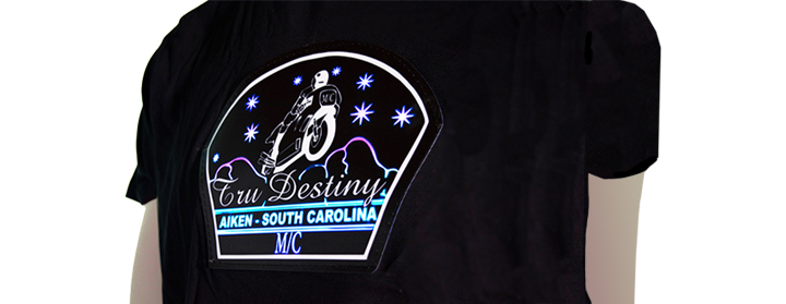 light panel on a shirt