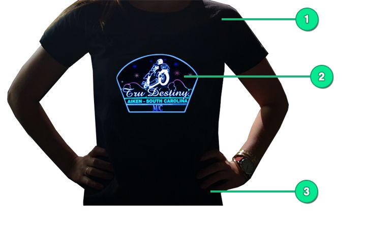 Light Up T-shirt Diagram