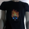 Flaming Skull LED T-Shirt design not lit up