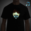 Flaming Skull Equalizer Sound Activated Shirt Design Animating