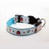 Sailboats and Anchors theme white collar with blue and red sailboats and schools and baby blue trim