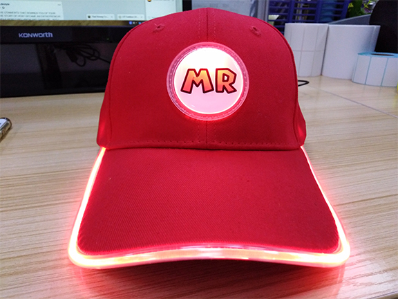 Custom Red LED Hat