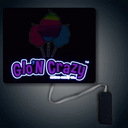 Light animation of Glo'n Crazy Custom Logo EL Light Up Panel with Sound activated battery pack
