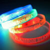 Flashion Statement Laser Engraved LED Bracelets in Ref, Orange, Green and Blue Lighting Up