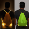Yellow LED Drawstring Bag Lighting Up and Turned Off