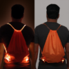 Orange LED Drawstring Bag Lighting Up and Turned Off