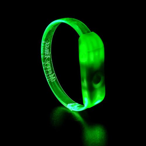 Green LED Button Wristband