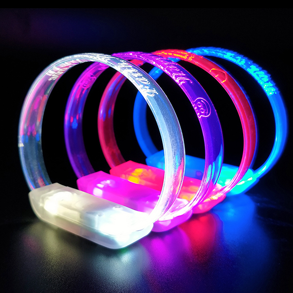 Multicolor Engraved LED Wristbands