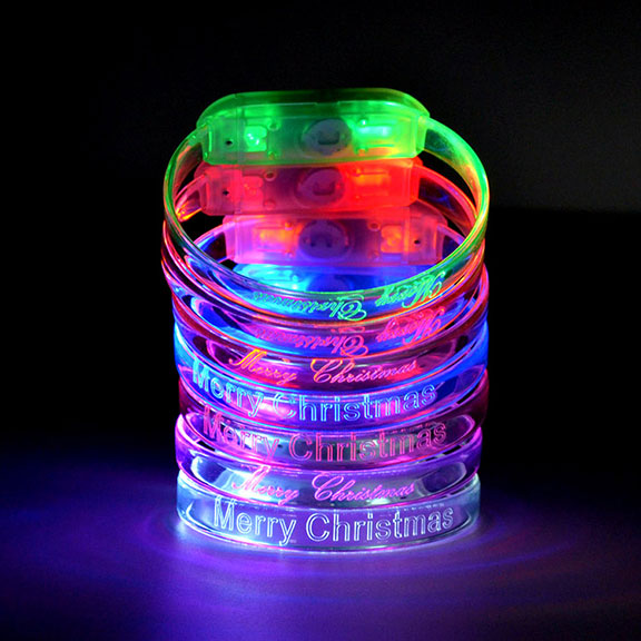 Merry Christmas Engraved LED Bracelets