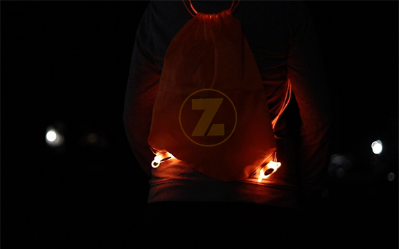 Custom Logo on Drawstring Bag