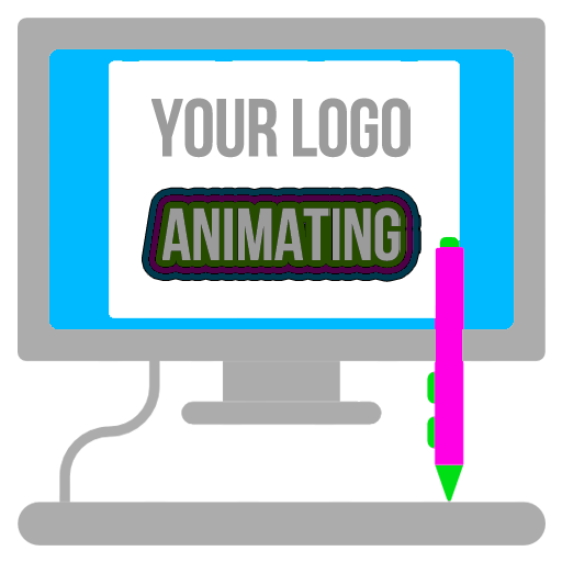 Computer showing your design animating