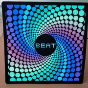 Beat spiral equalizer rainbow el panel design lit up fully