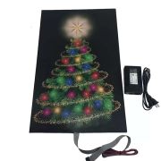 print of el poster not turned on Christmas tree and plug inverter