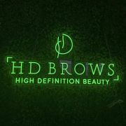 Eyebrow company branded neon sign