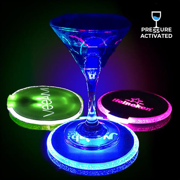 Custom Light Up LED Coasters