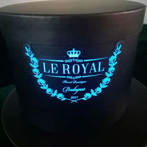 Le Royal custom EL panel design attached to furniture