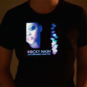 Custom branded LED t-shirt for live streaming influencer