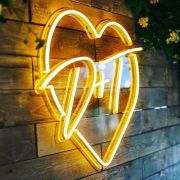 Initials heart LED neon custom sign