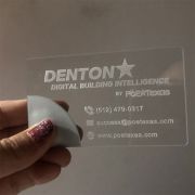 Light up business card in off position