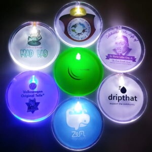 Light Up Campaign Pins with Full-Color Printing