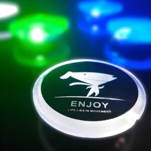 Printed Logo on LED Button Pin