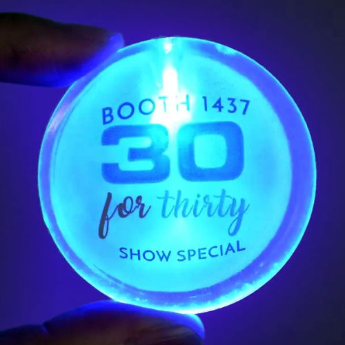 Tradeshow booth number custom led pin