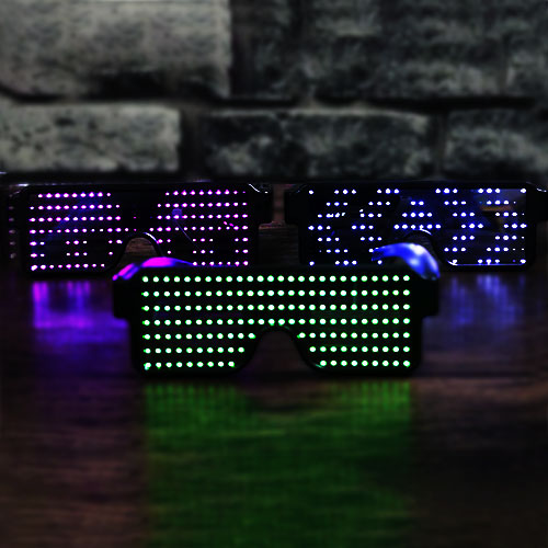 Light Up Glasses with Animated LED Display