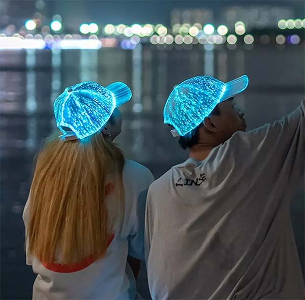 LED Fiber Optic Hat