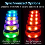Synchronized lighting color options for RGB bracelets