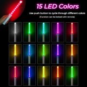 15 LED wand color options you can switch through at press of a button