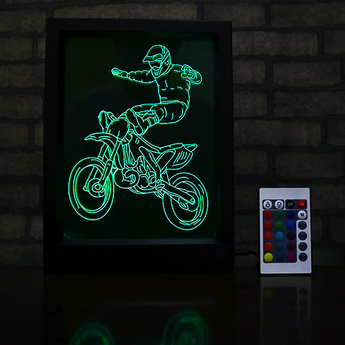 Engraved Acrylic Sign in LED Frame