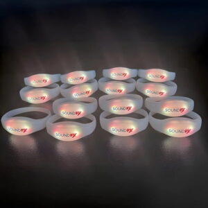 Flexible silicone bracelet with 20+ LED modes