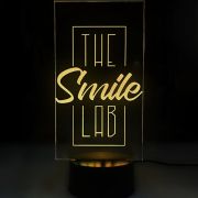 The Smile Lab custom LED sign stand