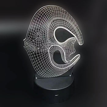 acrylic laser engraved fish design turned off