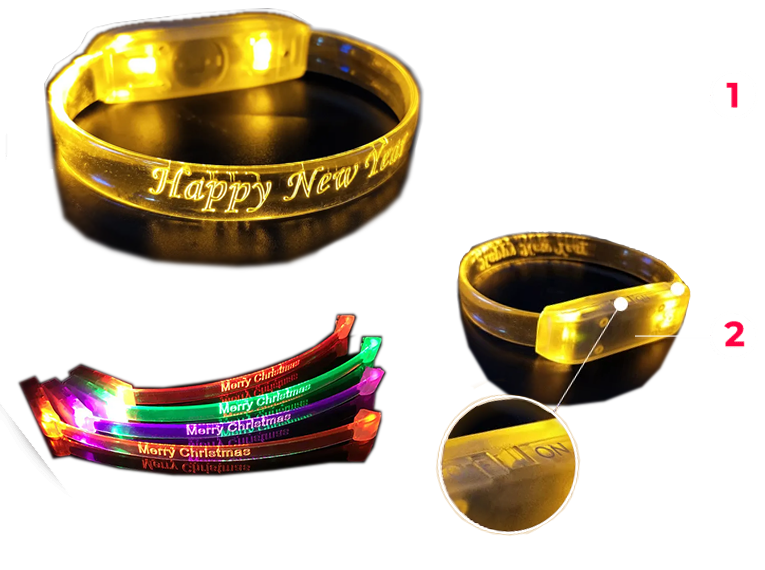 Diagram of a sound activated LED light up Bracelet