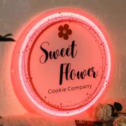Cookie company printed logo on acrylic LED sign