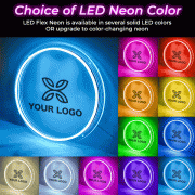 12 LED color options available to customize neon signs