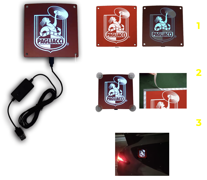 EL car sticker diagram