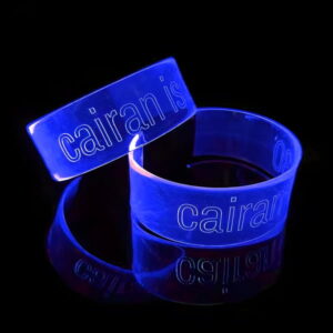 Blue custom sound reactive wristband for festivals