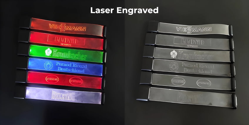Custom engraved LED wristbands – solid light mode on and off