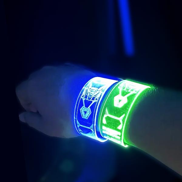 Custom XL Magnetic LED Wristbands: On/Off/Flashing