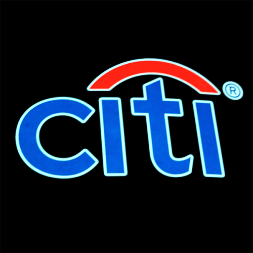 Citi logo lighting up on EL panel