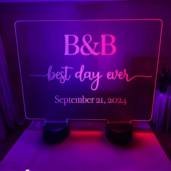 Large Acrylic LED Table Sign Centerpiece - Image 15