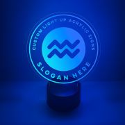 Personalized portable light up table sign in dual colors battery powered
