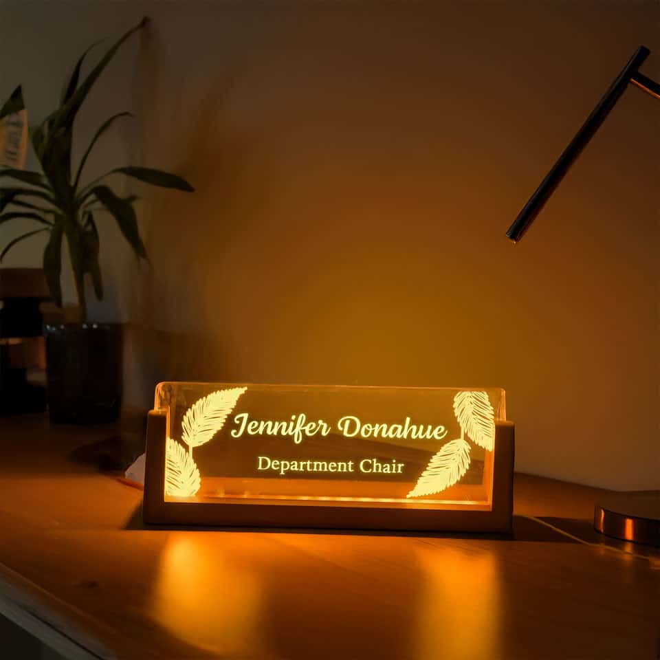 Acrylic LED Name Desk Sign