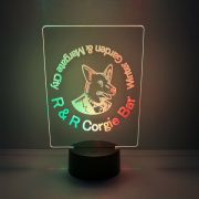 multi colored LED acrylic edge lit table centerpiece for event