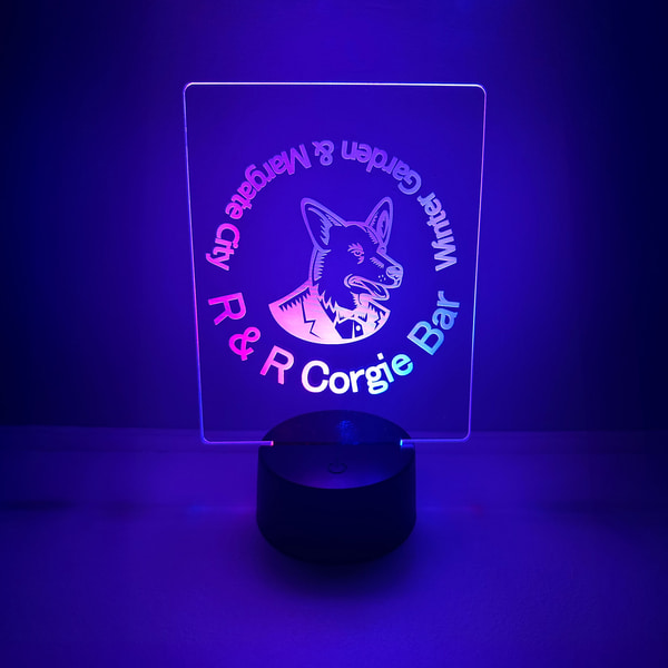 Dual Color Acrylic LED Table Sign