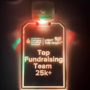 Leukemia society fundraising team custom lighted badges
